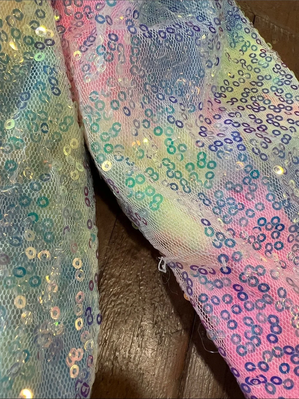 Baby Sara ombre rainbow sequin zip front jacket 3T bomber moto